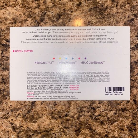 Color Street Nail Polish Strips- Belgian Buttercup - Picture 2 of 2